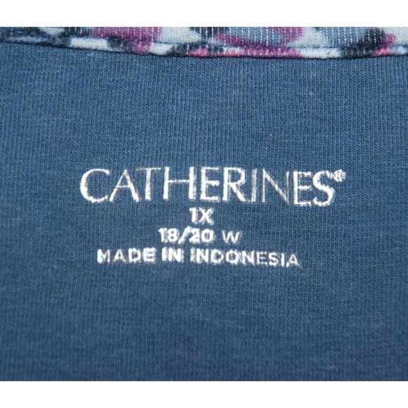 Catherines Blue and Purple Patterned Blouse - Picture 6 of 8